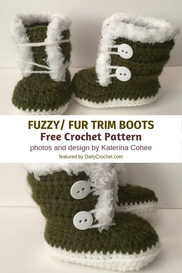 Easy And Adorable Crochet Baby Booties With Fur Free Crochet Pattern ...