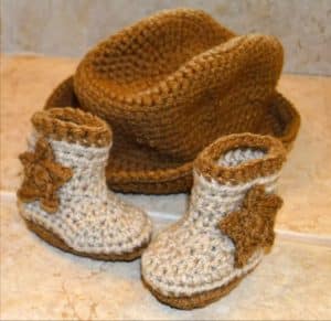 Free Crochet Pattern For Newborn Cowboy Hat And Boots-So Adorable ...