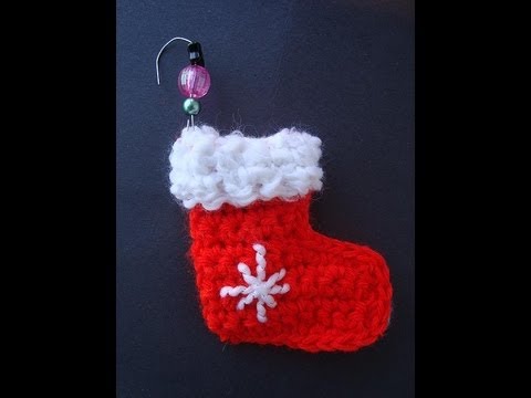 Crochet Christmas Stocking Ornaments