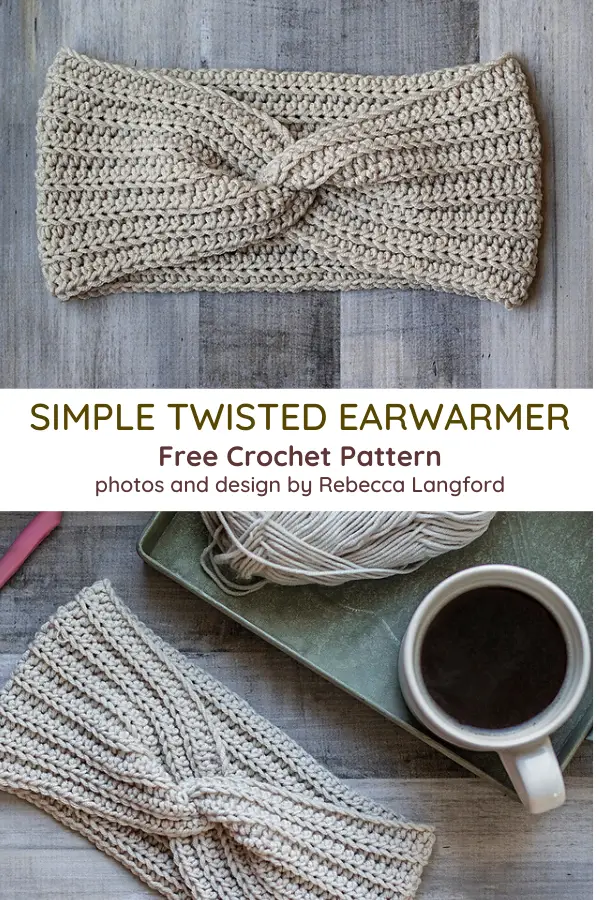 Twisted Ear Warmer Headband Crochet Pattern