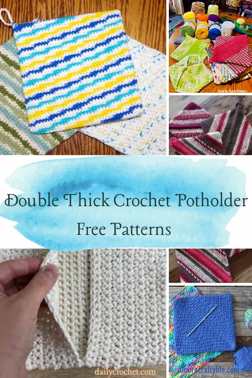 Crocheted Potholders Double Thickness Pattern