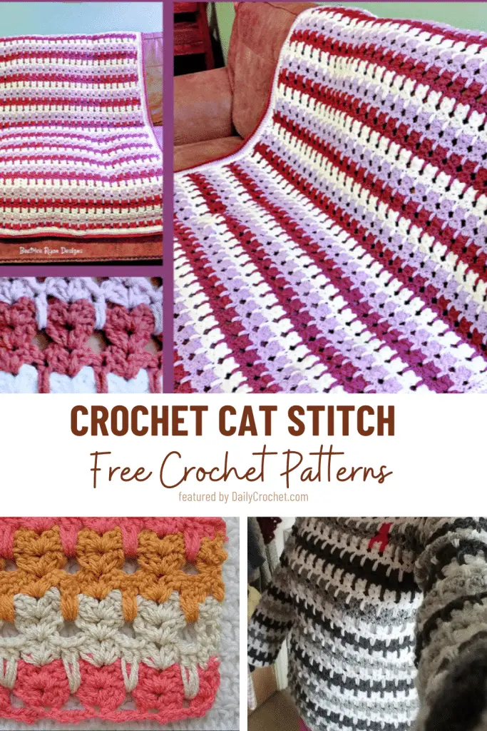 How To Crochet Cat Stitch + Free Blanket Pattern