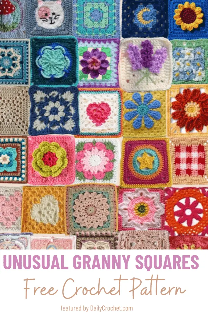 Colorful Granny Square Collage