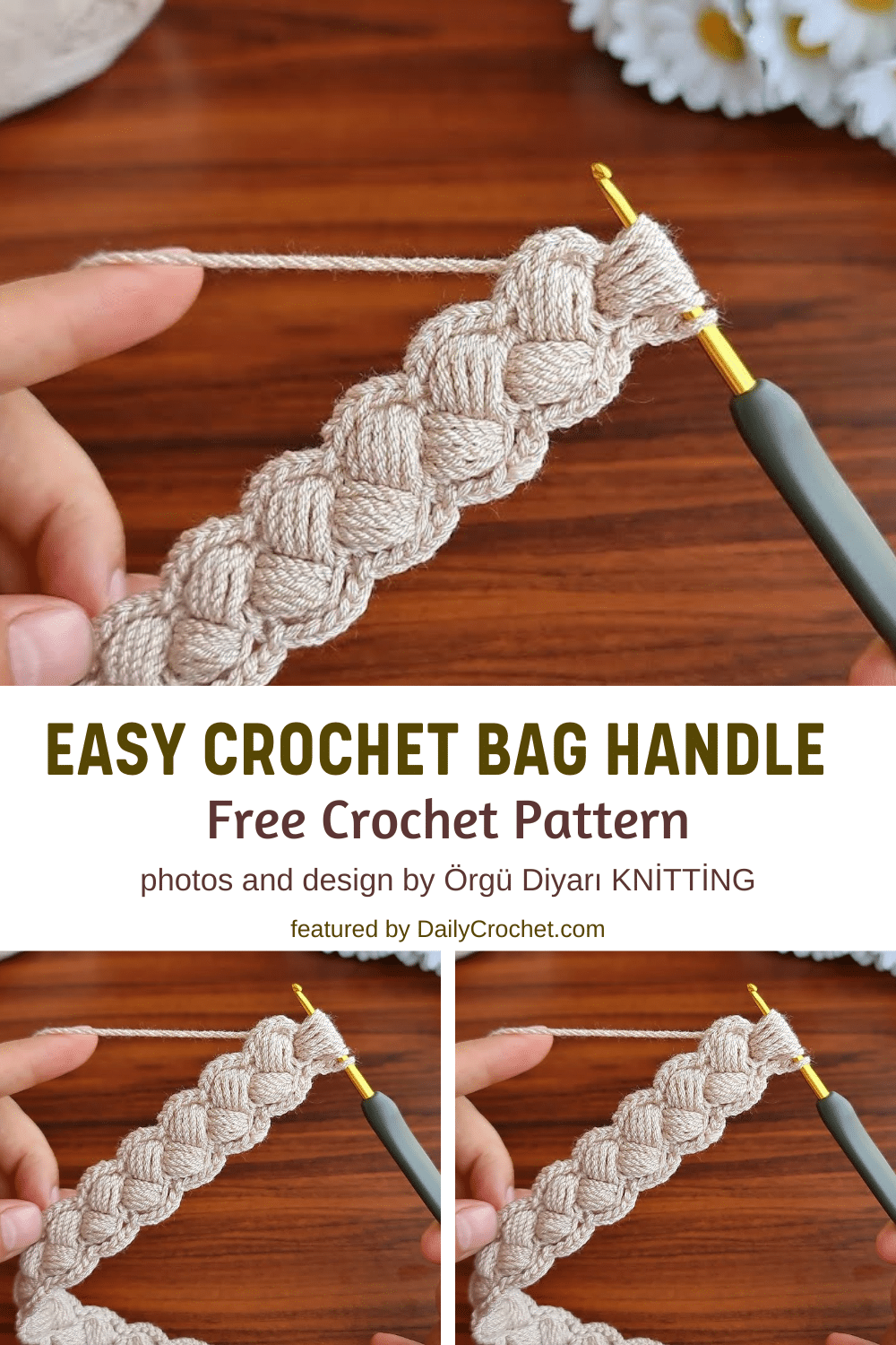 Easy Crochet Bag Handle Pattern Daily Crochet